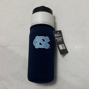 UNC Tarheels Water Bottle with Blue Neoprene Cover